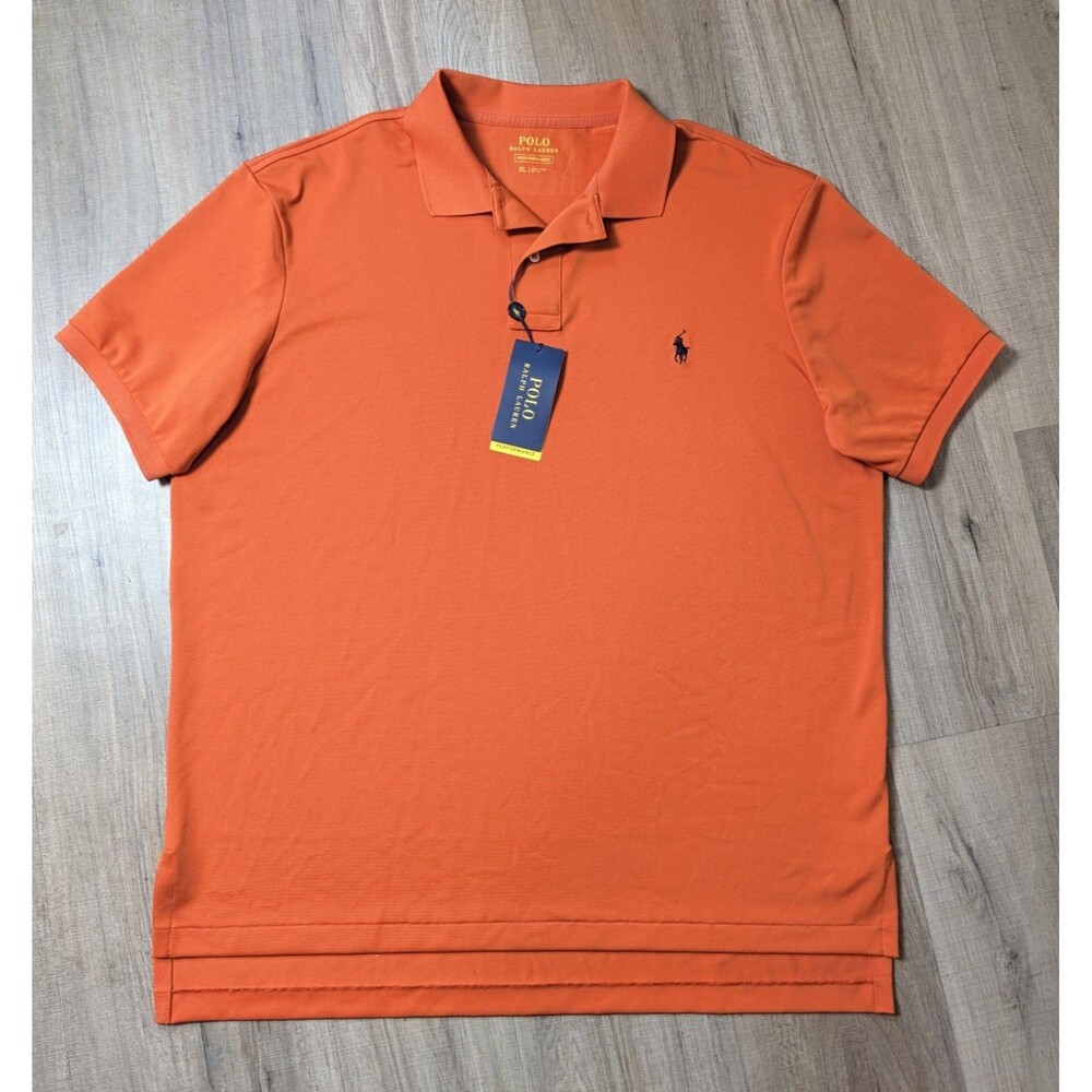 NWT Polo Ralph Lauren Performance Size XL Polo Orange Short Sleeve $95
